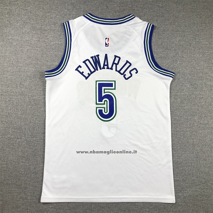 Maglia Bambino Minnesota Timberwolves Anthony Edwards #5 Classic 2023-24 Bianco